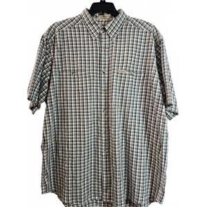 Browning Men's Short Sleeve Button-Up Plaid Shirt Size XL